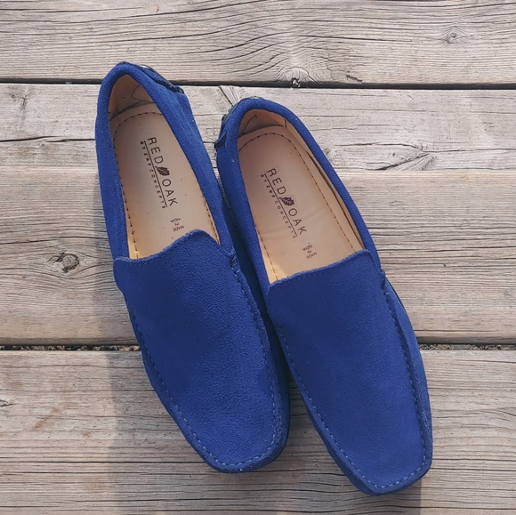 Blue Suede leather Driving shoes, Sleek design fits regular to medium width feet - Picture 7 of 9
